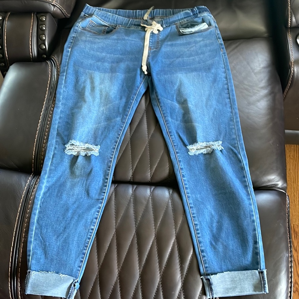 Cropped jogger jeans